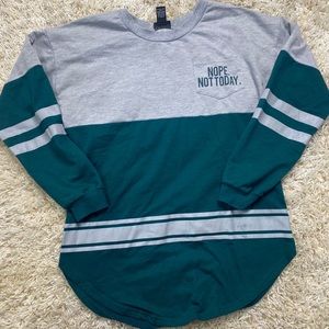 “ Nope Not today “ Sequin Long Sleeve Top